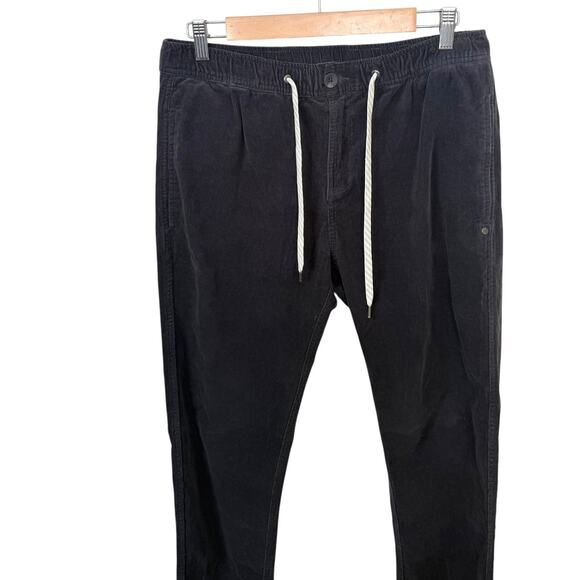Vuori Optimist Corduroy Pant Drawstring Elastic Waist Charcoal Medium - Picture 4 of 9